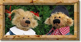 Teddy-Bild Brta und Bodo, nur die Gesichter.