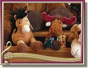 Bild- Elch und Pferd